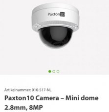 Paxton10 camera Mini dome 2.8mm 8MP