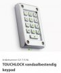 Touchlock vandaalbestendig codeklavier K75 Touchlock vandaalbestendig klavier K75